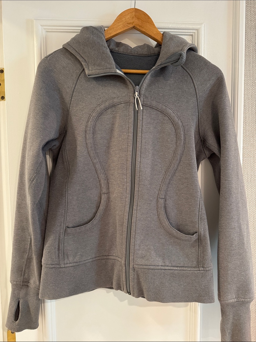 Lululemon Women's Gray Zip-Up Hooded Jacket